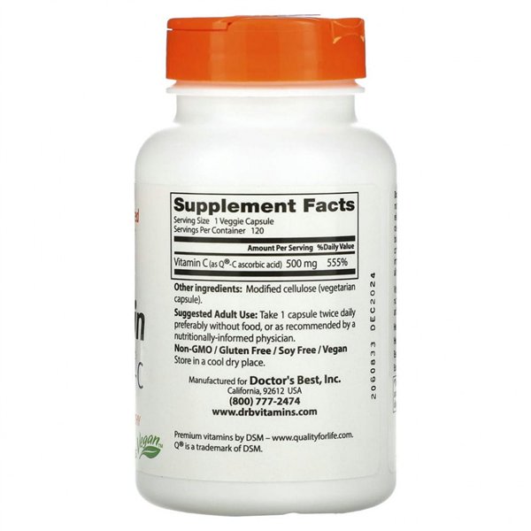 Vitamin C with Q-C, 500mg - 120 vcaps