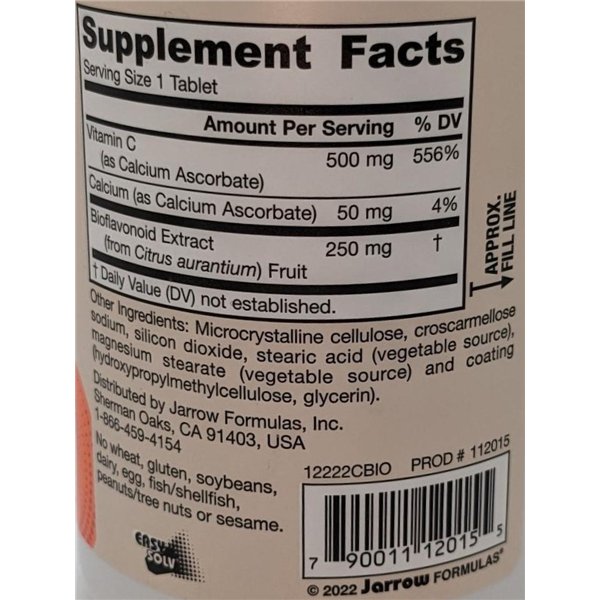 C-vitamiini (puskuroitu) + sitrusbioflavonoidit, 750 mg - 100 tablettia