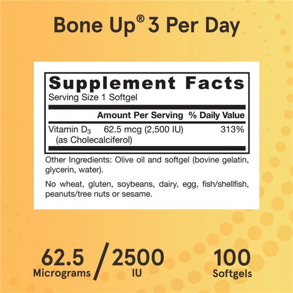 Vitamin D3, 2500 IU - 100 softgels
