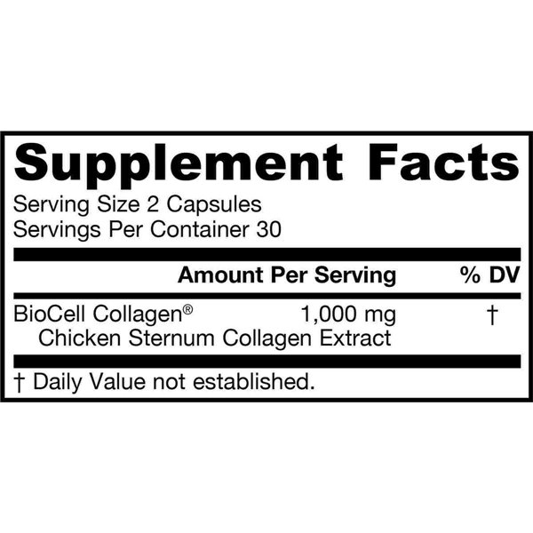 Type II Collagen Complex, 1000mg - 60 caps