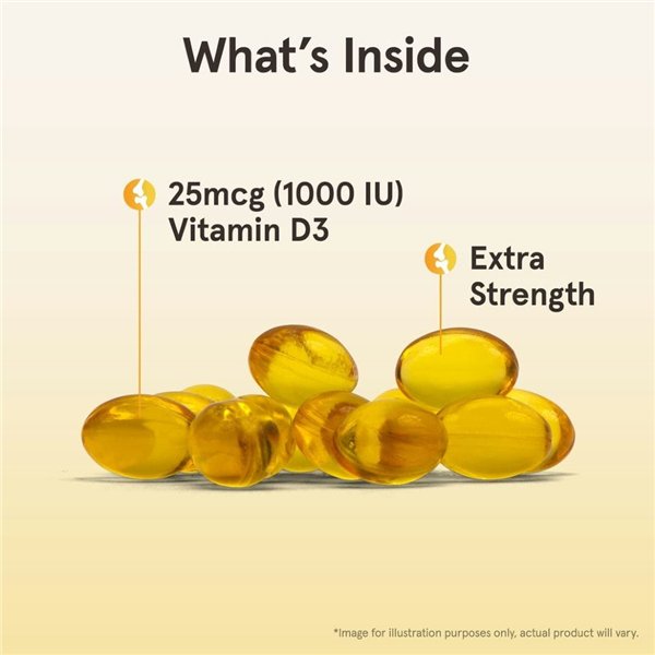 Vitamin D3, 25mcg - 200 softgels