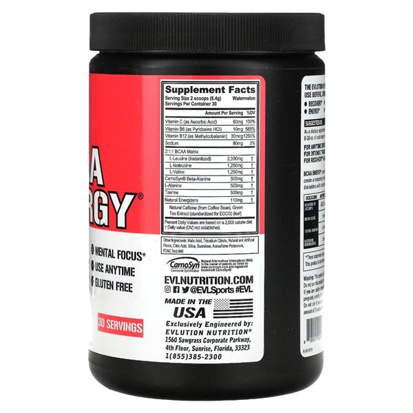 BCAA Energy, Watermelon - 252g