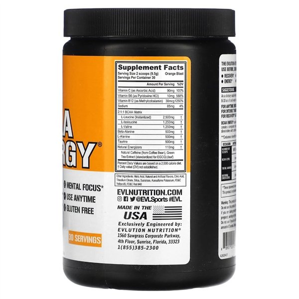BCAA Energia, Appelsiini - 285g