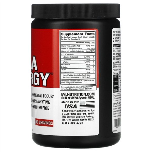 BCAA Energy, Cherry Limeade - 282g