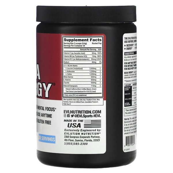 BCAA Energy, Rocket Pop - 282g