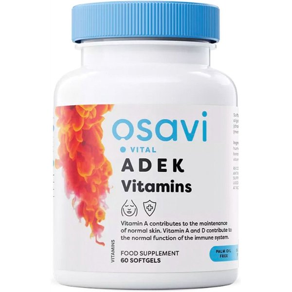 ADEK vitaminai - 60 minkštųjų kapsulių