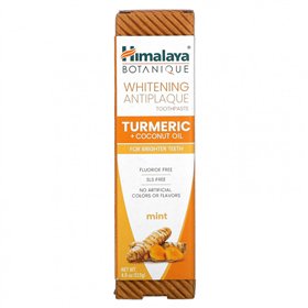Whitening Antiplaque Toothpaste Turmeric + Coconut Oil, Mint - 113g