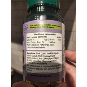 Black Seed Oil + Vit D - 60 caps