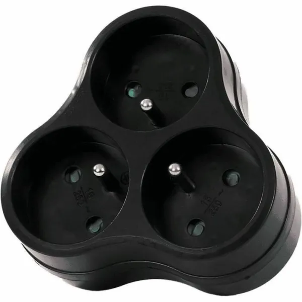 Schuko 3 virzienu daudzligzdu adapteris GAO 3680 W