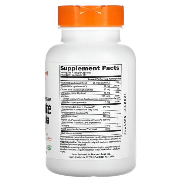 Išsami prostatos formulė - 120 v-kapsulių