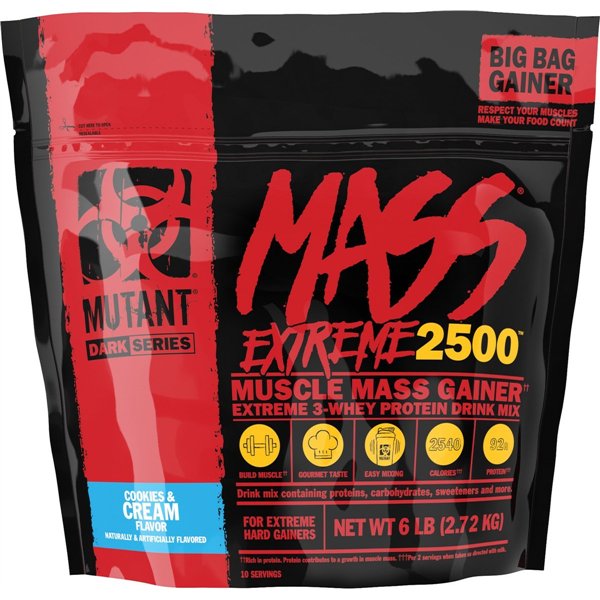 Mutant Mass Extreme 2500, sausainiai ir grietinėlė - 2720 g