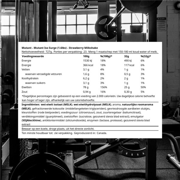  Iso Surge, zemeņu piena kokteilis - 727g