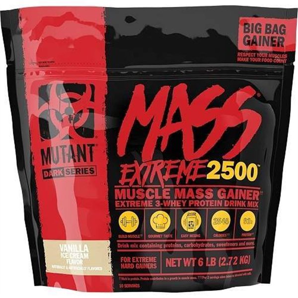 Mutant Mass Extreme 2500, vaniliniai ledai - 2720 g