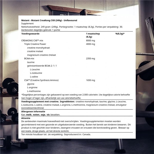 Creakong CX8, Unflavored - 249g