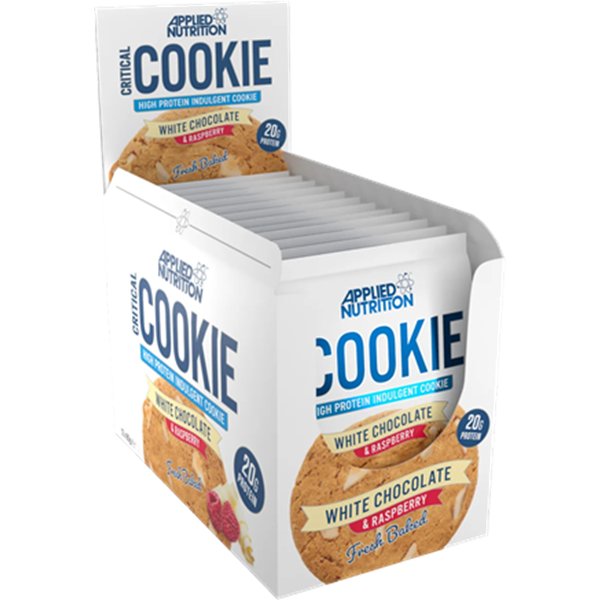 Kritiskās cepumi, baltā šokolāde un avenes - 12 x 73 g