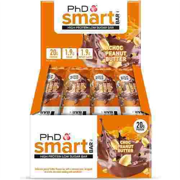 Smart batoniņš, šokolādes un zemesriekstu sviesta - 12 x 64 g