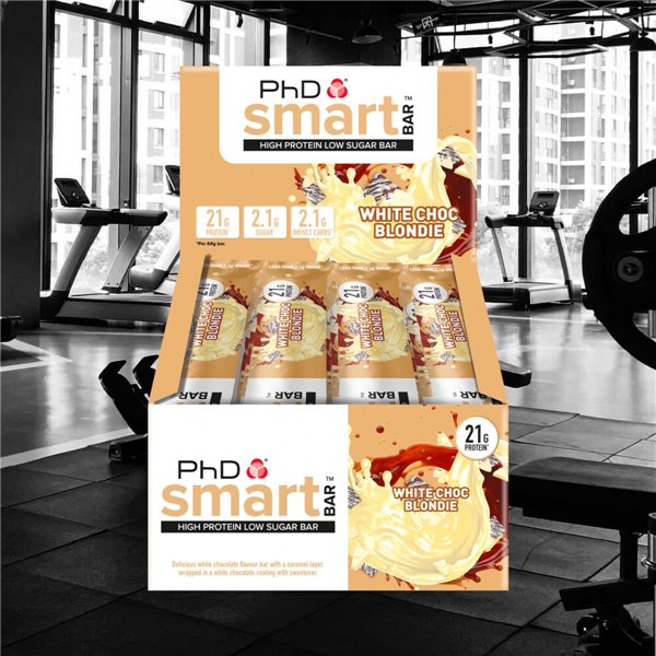 Smart Bar, White Choc Blondie - 12 x 64g