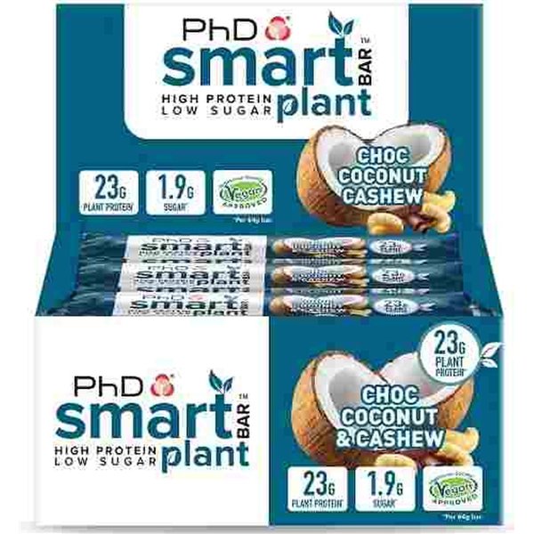 Smart Bar Plant, Chocolate Peanut Brownie - 12 x 64g