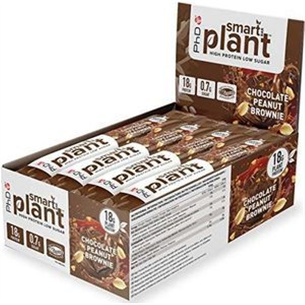 Smart Bar Plant, Chocolate Peanut Brownie - 12 x 64g