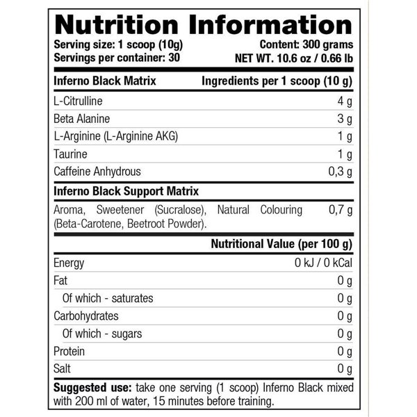 „Inferno Black“, vaisių punšo „Fruit Punch Fury“ – 300 g