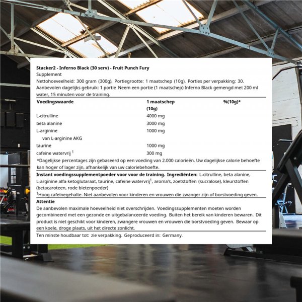 Inferno Black, augļu punša dusmas - 300g