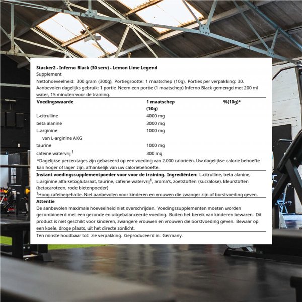 Inferno Black, Lemon Lime - 300g