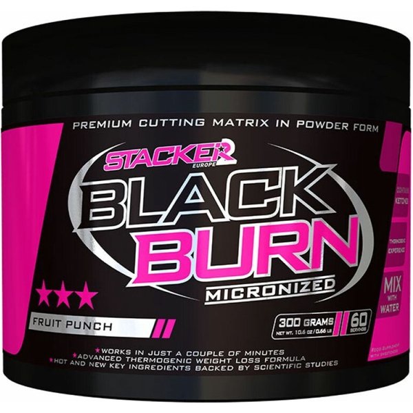 Black Burn Micronized, Fruit Punch - 300 г