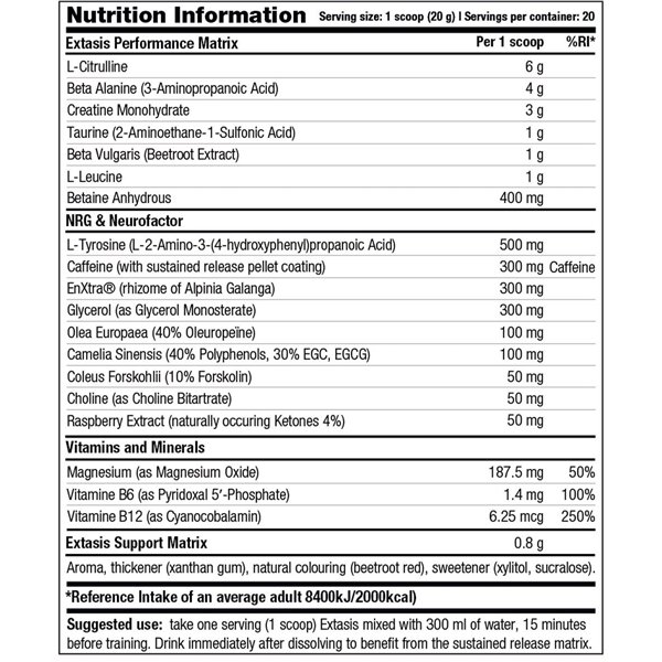Extasis, trooppiset hedelmät - 400 g