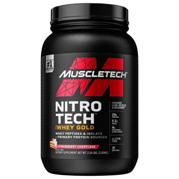 Nitro-Tech 100% Whey Gold, ranskalainen vaniljakerma (EAN 631656260090) - 908 g