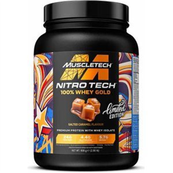 Nitro-Tech 100% Whey Gold, соленая карамель — 908 г