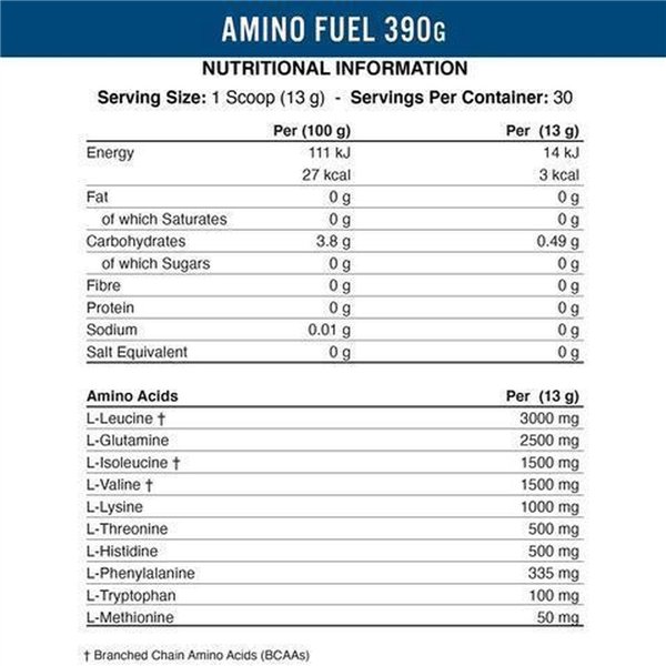 Amino Fuel, Icy Blue Raz (EAN 634158793998) - 390 g