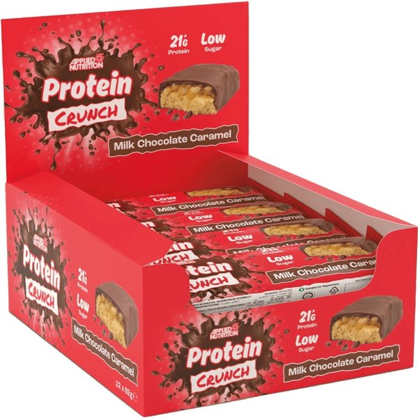 Applied Protein Crunch batoniņš, piena šokolādes un karameļu garša - 12 x 62 g