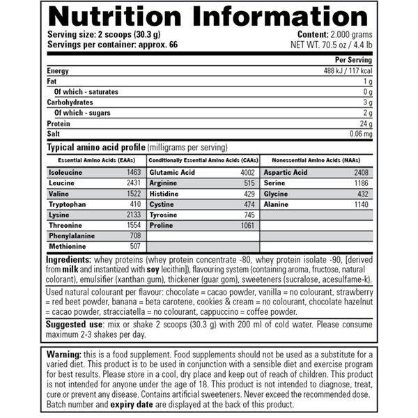 100% Whey, Chocolate - 908g