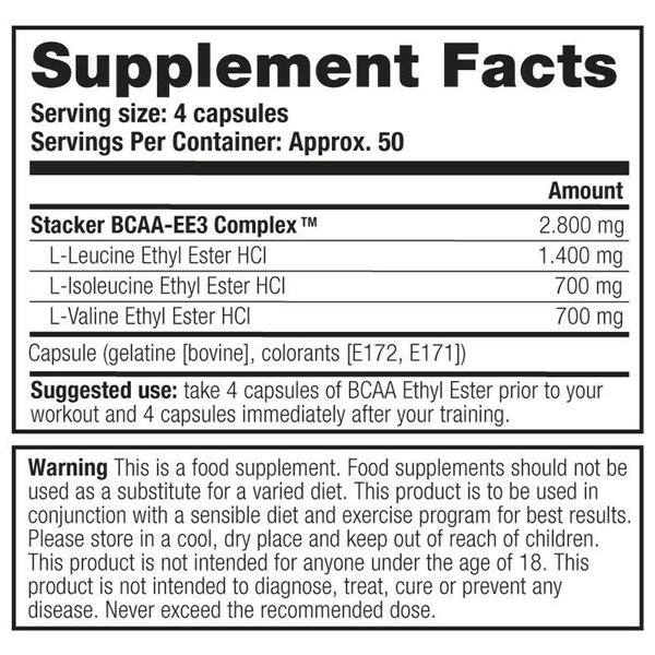 BCAA etilo esteris - 198 kapsulės