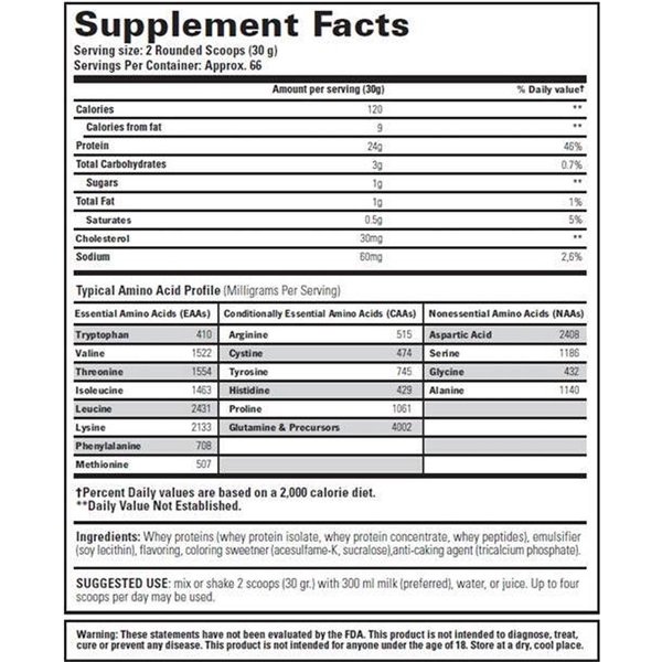 100% heraproteiinia, mansikka - 2000 g