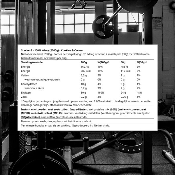 100 % heraproteiinia, keksejä ja kermaa - 2000 g