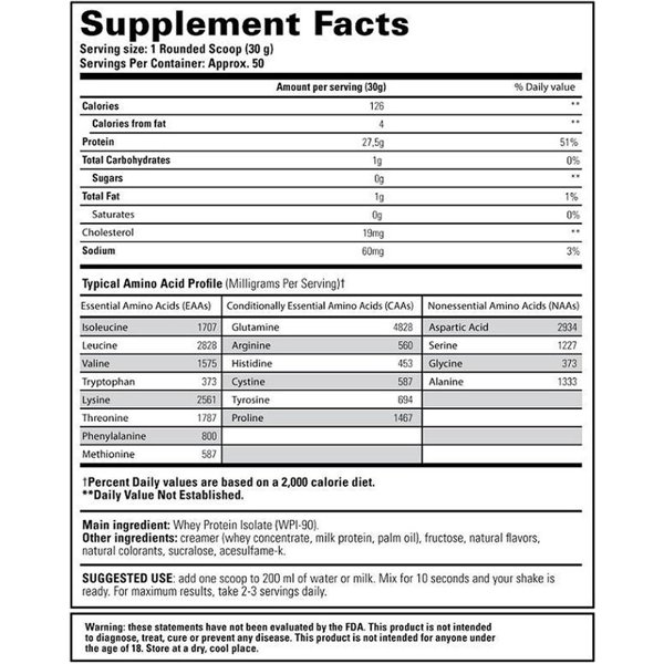Heraproteiini-isolaatti, suklaa - 1500 g