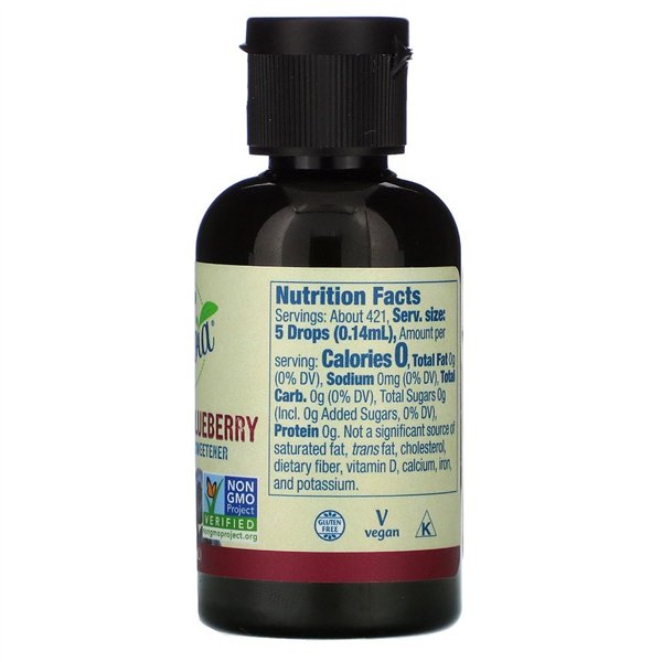 Better Stevia Liquid, Pomegranate Blueberry - 59 ml.