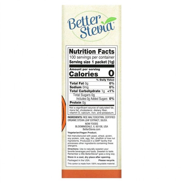 Better Stevia -pussit, Original - 100 pussia