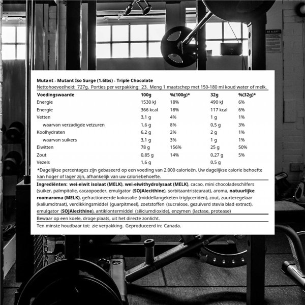  Iso Surge, trīskāršā šokolāde - 727g
