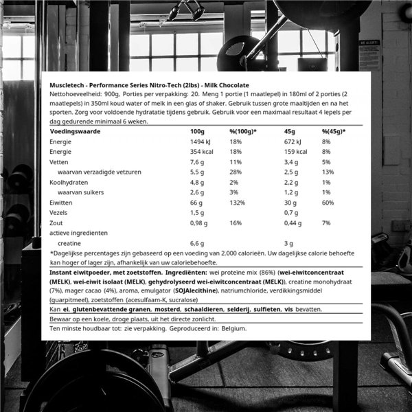 Nitro-Tech, молочный шоколад - 908 г