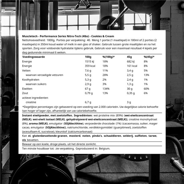 Nitro-Tech, cepumi un krējums - 1810g