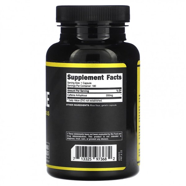 Кофеин, 200 мг - 180 капсул