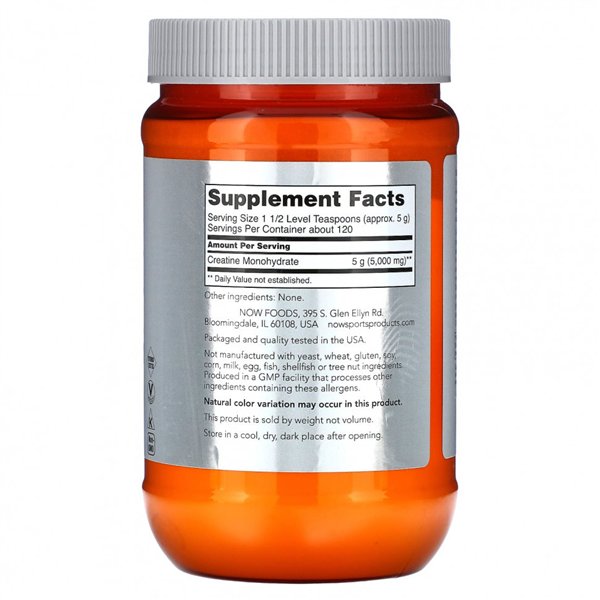 Creatine Monohydrate, Pure Powder - 600g