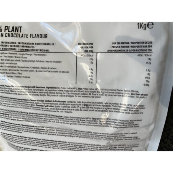 100% Plant, Belgian Chocolate - 1000g