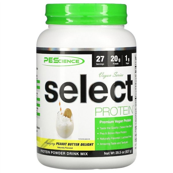„Select Protein Vegan Series“, žemės riešutų sviesto skonio – 837 g