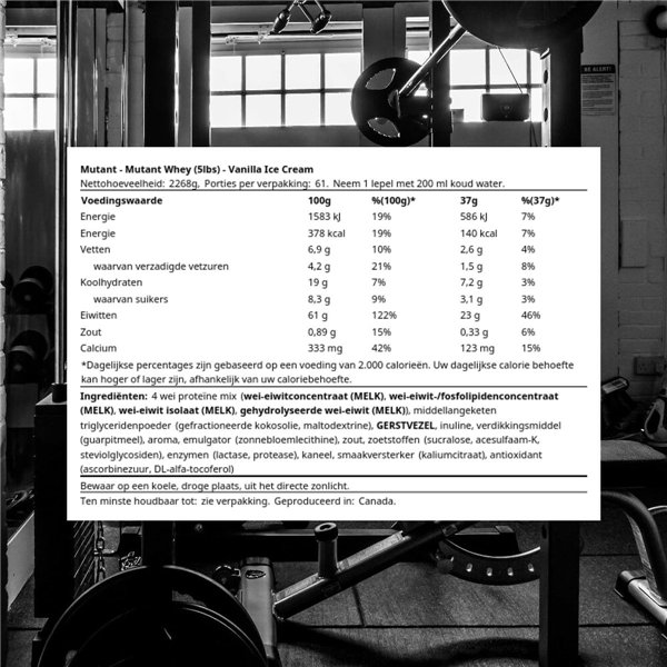 Mutant Whey, vaniļas saldējums - 2270g