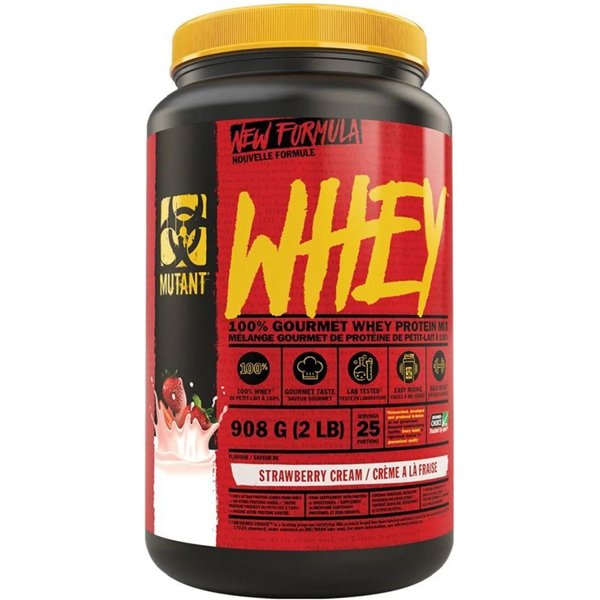 Mutant Whey, zemeņu krēms - 908g