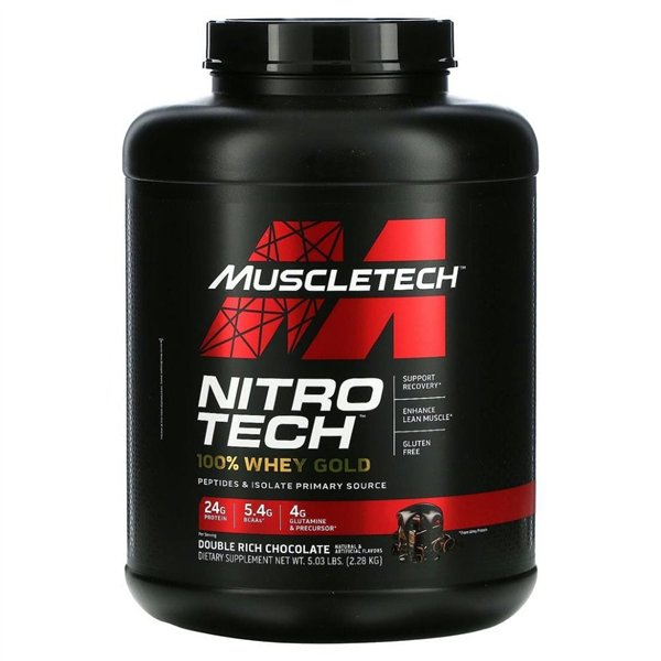 Nitro-Tech 100% sūkalu zelts, dubulti bagātīga šokolāde (EAN 631656710496) - 2280g