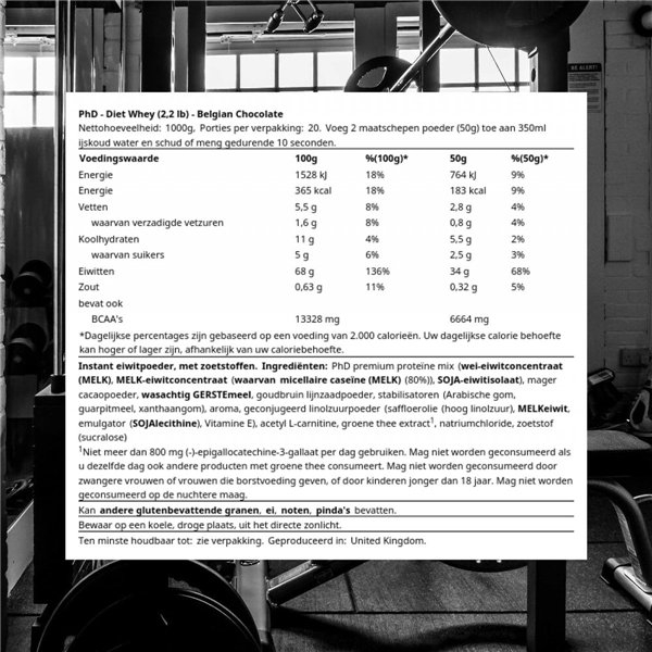 Diet Whey, Belgian Chocolate - 1000g